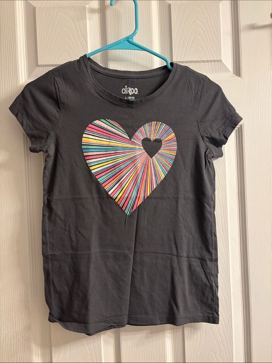 Circo Other - Circo Girls' Charcol Grey Tee with Heart Design